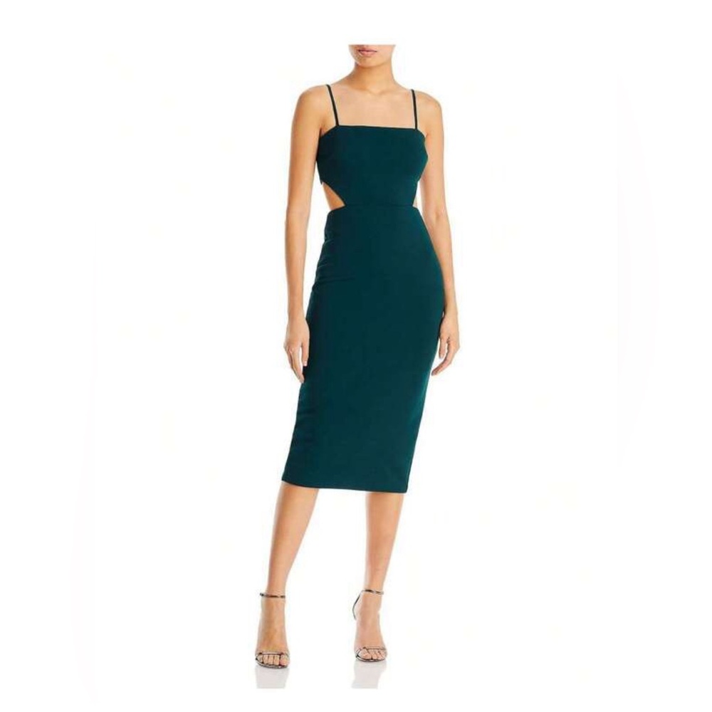 Aqua Cutout Midi Dress - NWT